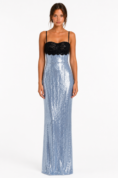 Powder Blue Sequin Maxi Dress with Black Lace Bodice - 1 - ChatGPT Image 2026年6月24日 13 49 48 (1)