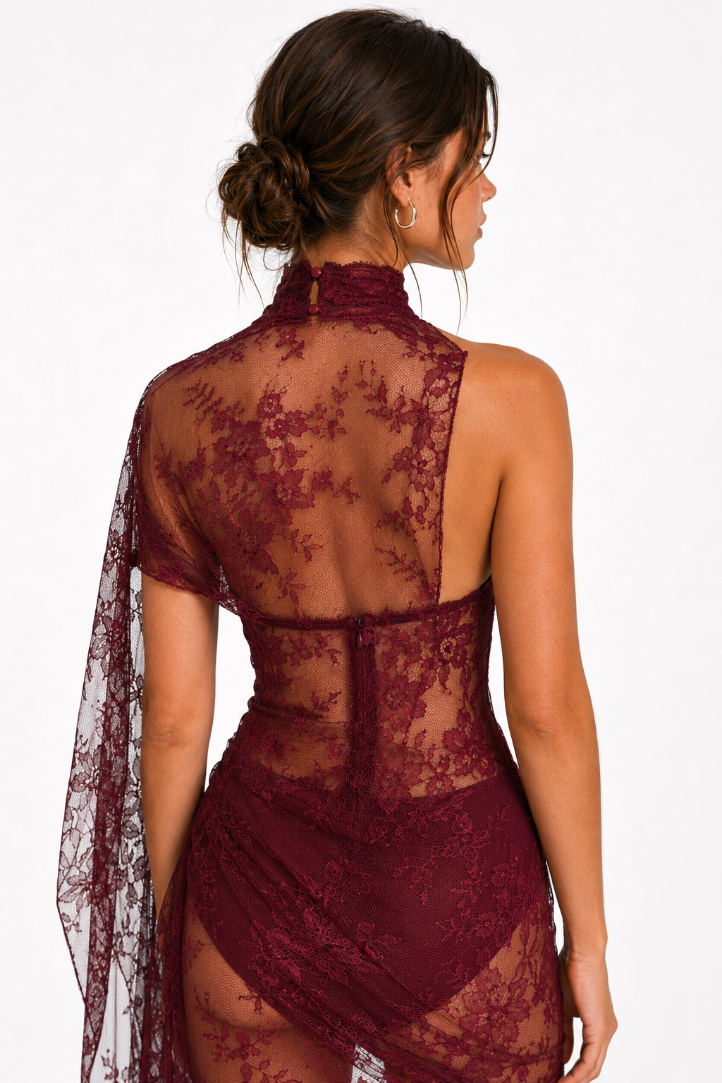Burgundy Lace One Shoulder Sheer Maxi Dress - 8 - ChatGPT Image 2026年6月24日 16 31 44 (8)