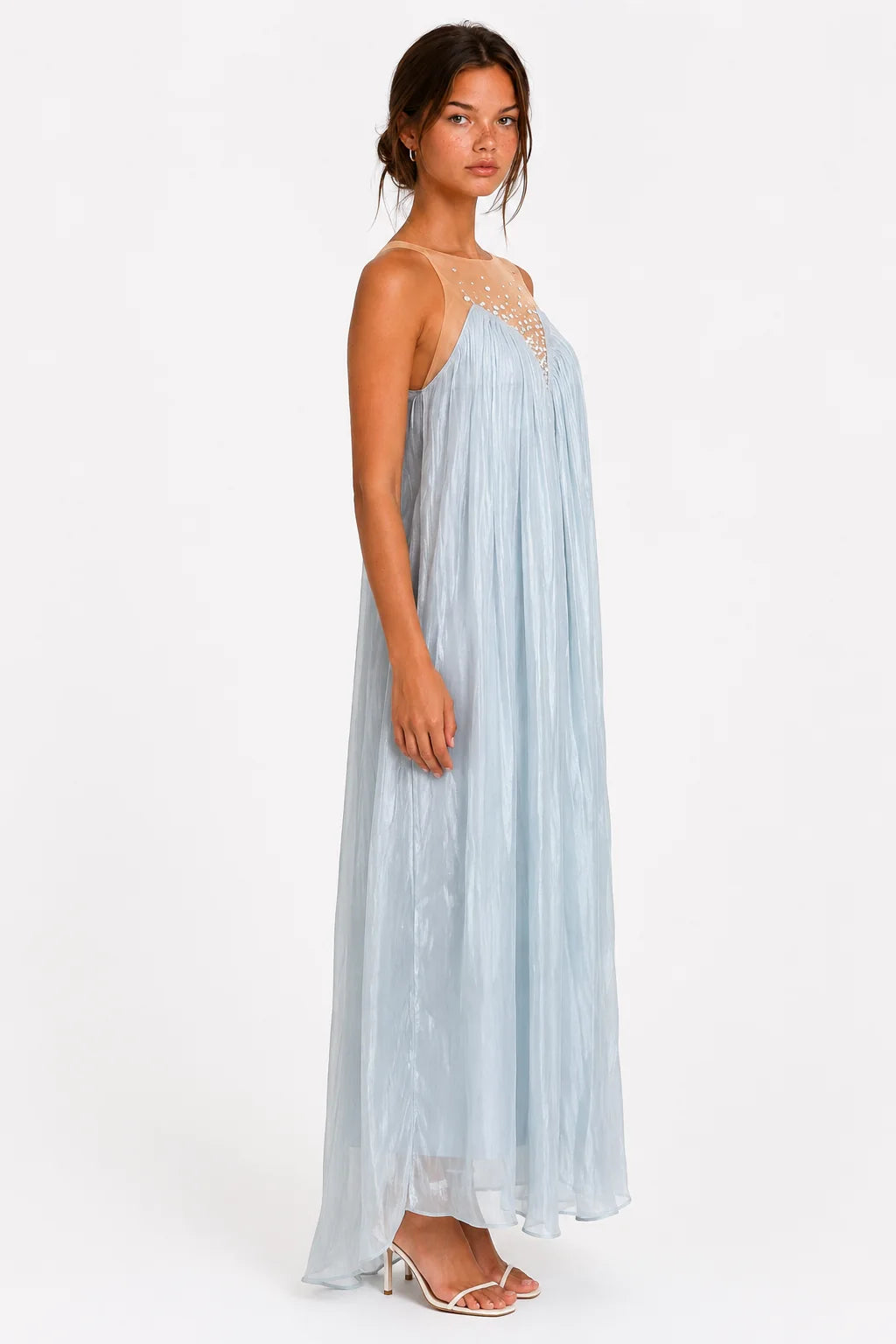 Ice blue embellished maxi dress, image 3