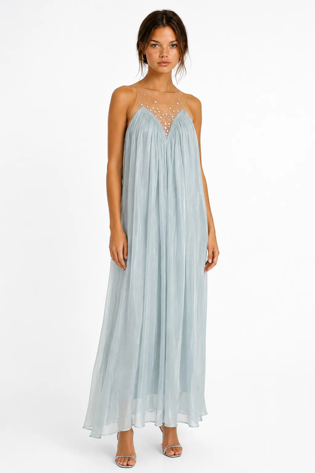 Ice blue embellished maxi dress, image 5