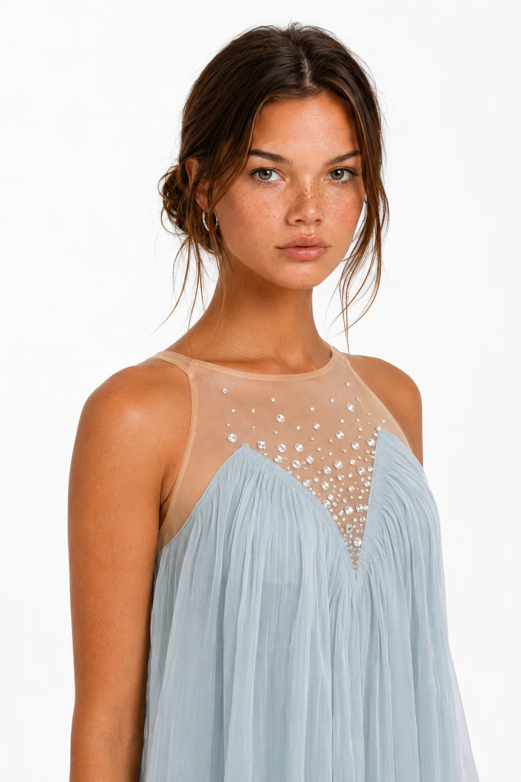 Ice blue embellished maxi dress, image 6