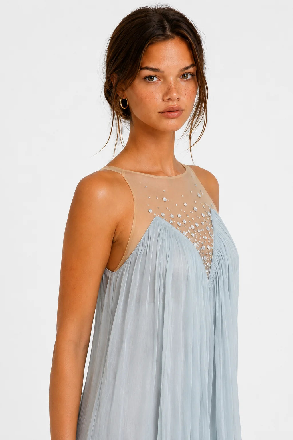 Ice blue embellished maxi dress, image 7