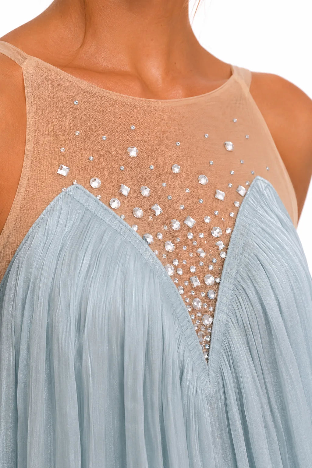 Ice blue embellished maxi dress, image 9